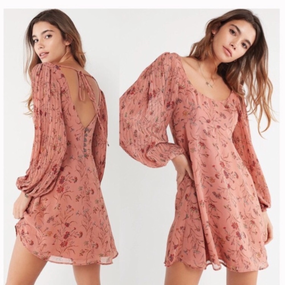 Urban Outfitters Mauve Floral Dress